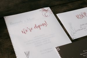 Faire-part de mariage, carte de réponse et carte d'elopement en papier recyclé